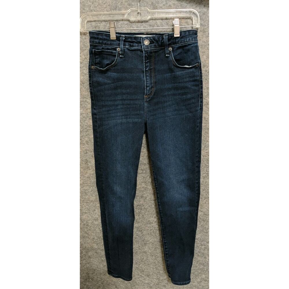 Abercrombie & Fitch Womens Blue High Rise Super Skinny Ankle Jeans Size 27 4S